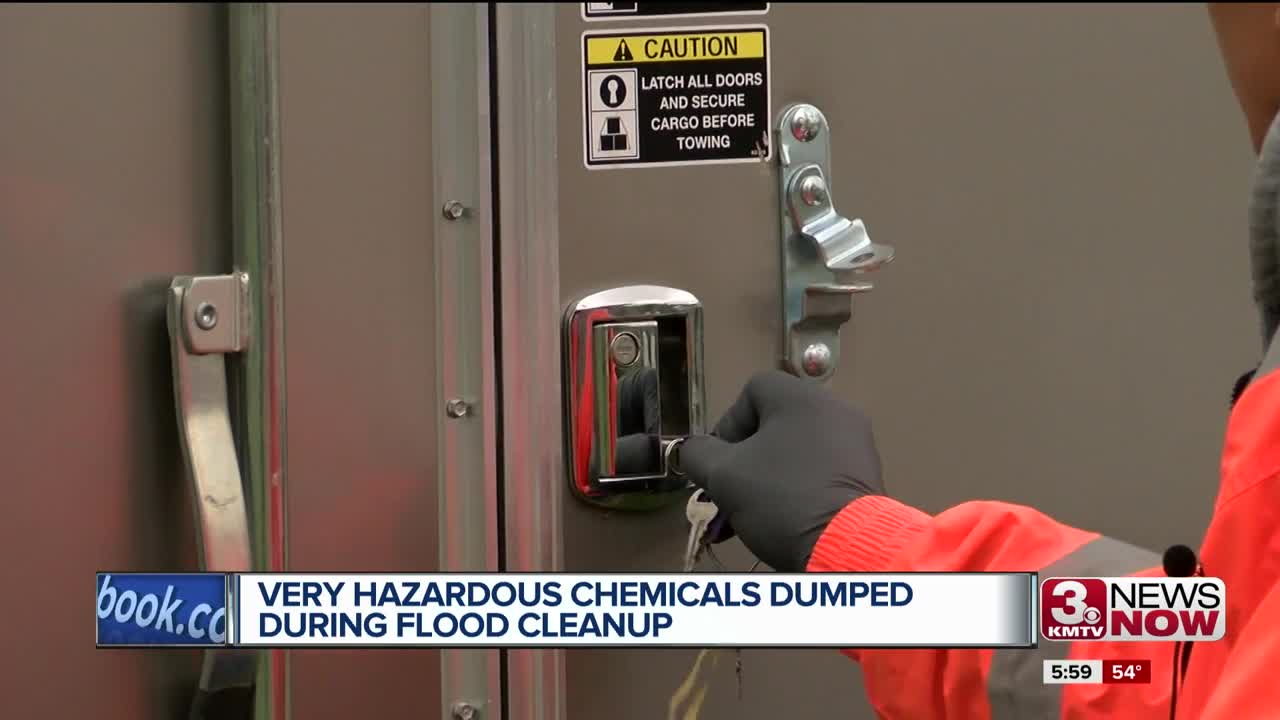 Very hazardous chemicals dumped during flood cleanup