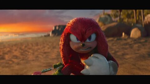 Sonic attacks Knuckles in his hour of sorrow.