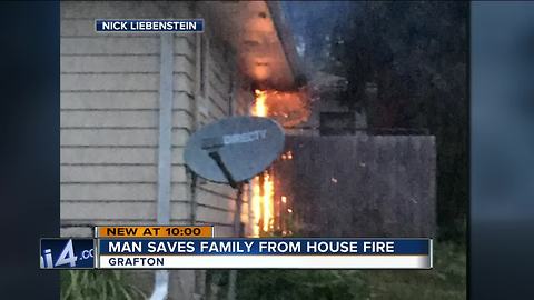 Good Samaritan helps save Grafton family from fire