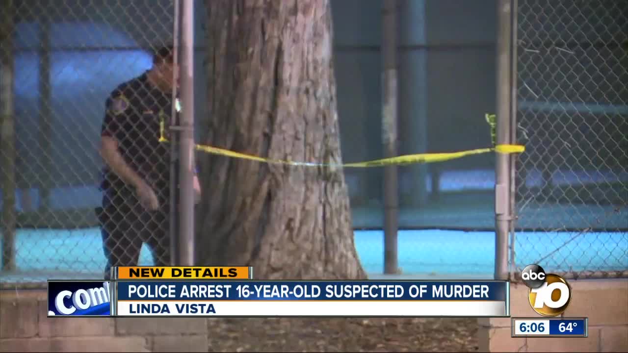 Teen arrested for fatal shooting at Linda Vista rec center