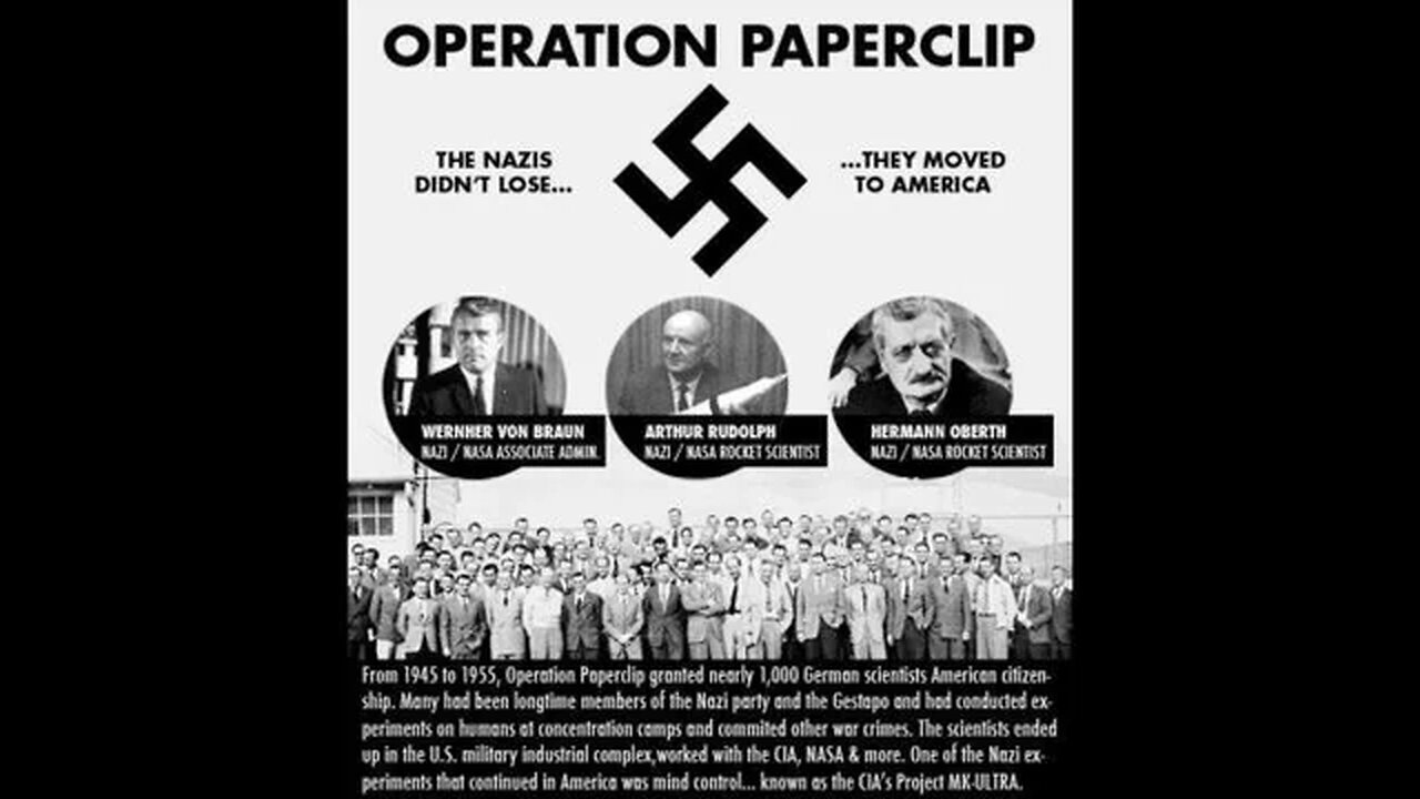 Operation Paperclip. Nazi's in America. A Full Documentary. (Not my video)