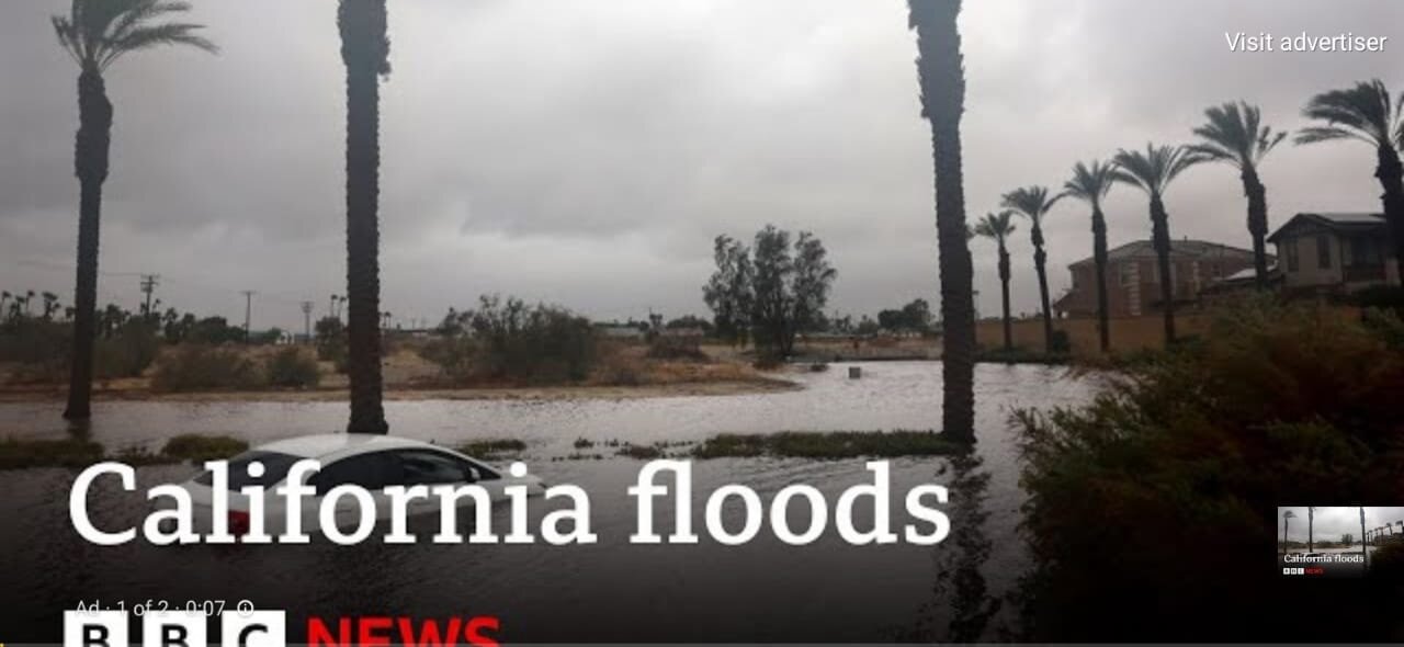 Storm Hilary: Flooding cuts off Palm Springs in California