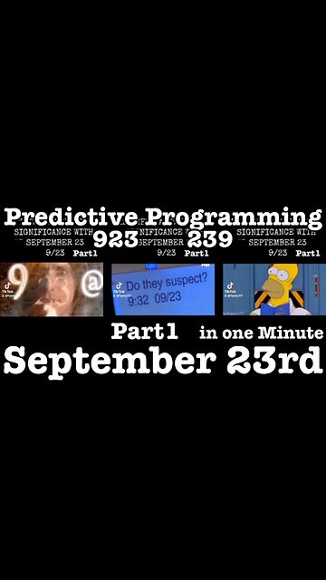 Predictive Programming September 23rd 923 239 in movies Part1