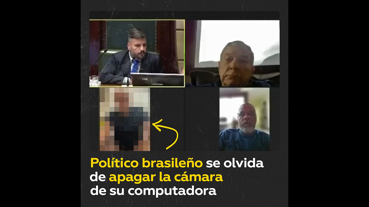 Zoom desde el baño: Político brasileño sorprende a todos