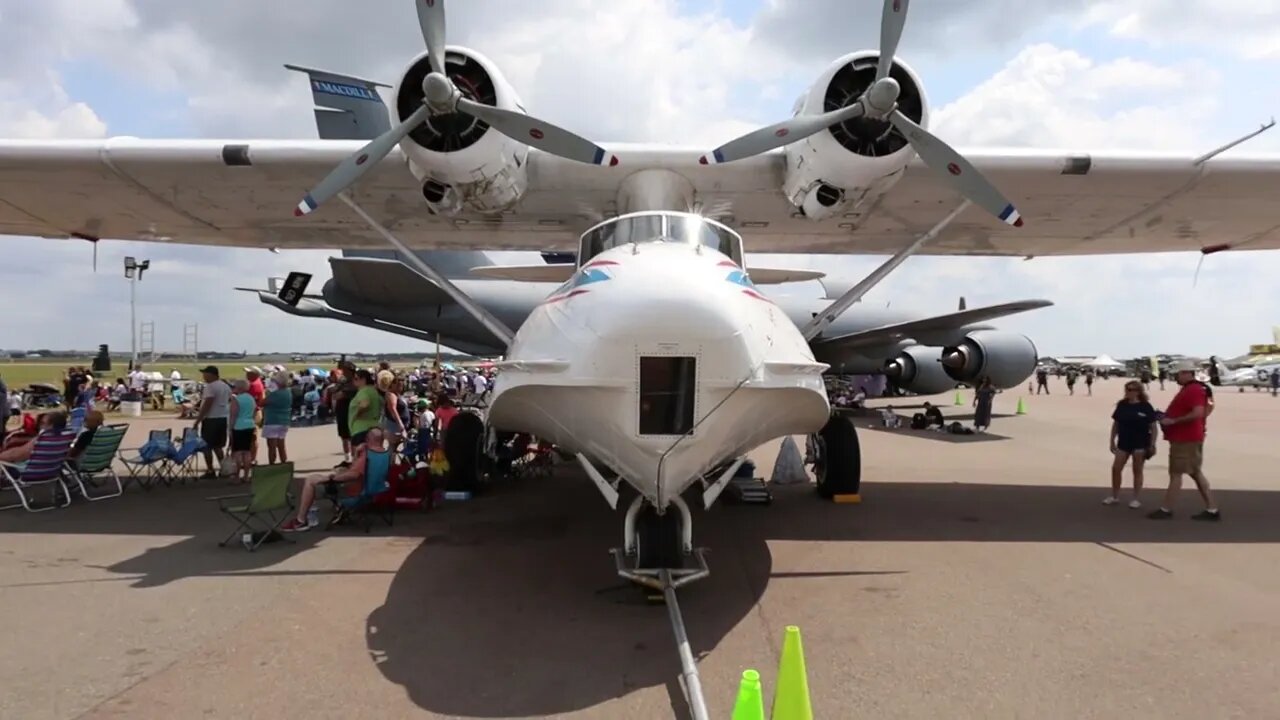 Sun' n Fun 2023. Static display of a 1945 Consolidated PBY-5A Catalina.