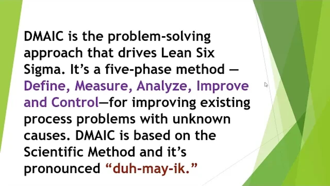 DMAIC – The 5 Phases of Lean Six Sigma