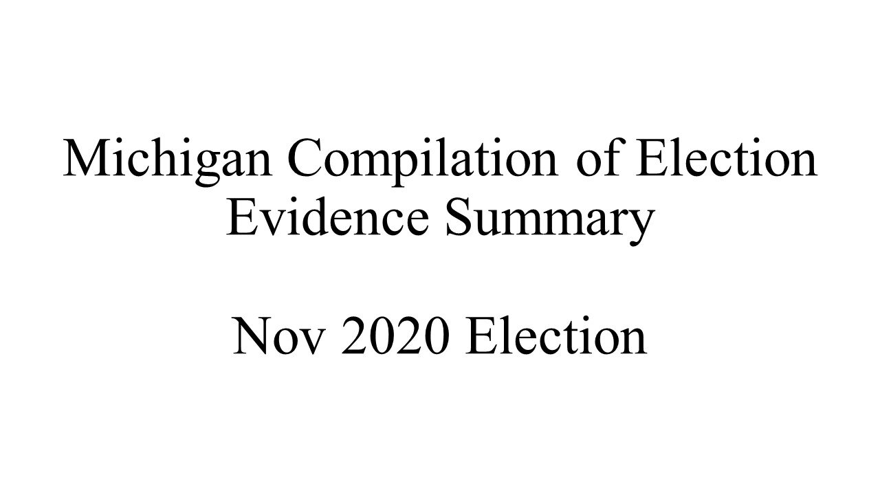 Michigan Election Evidence