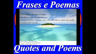 Você sempre foi meu mundo, mas depois que me machucou... [Frases e Poemas]