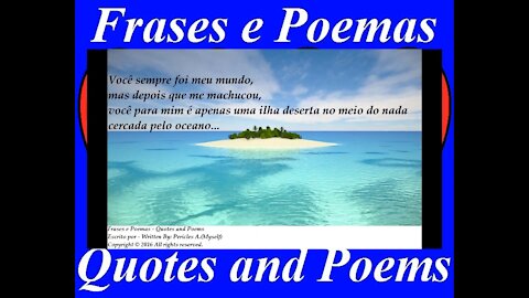 Você sempre foi meu mundo, mas depois que me machucou... [Frases e Poemas]