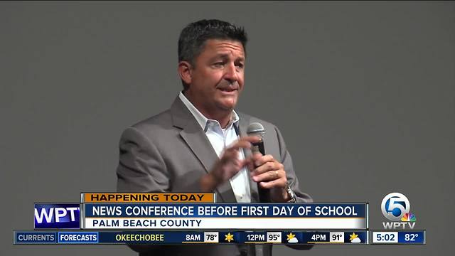 News conference before first day of school in Palm Beach County