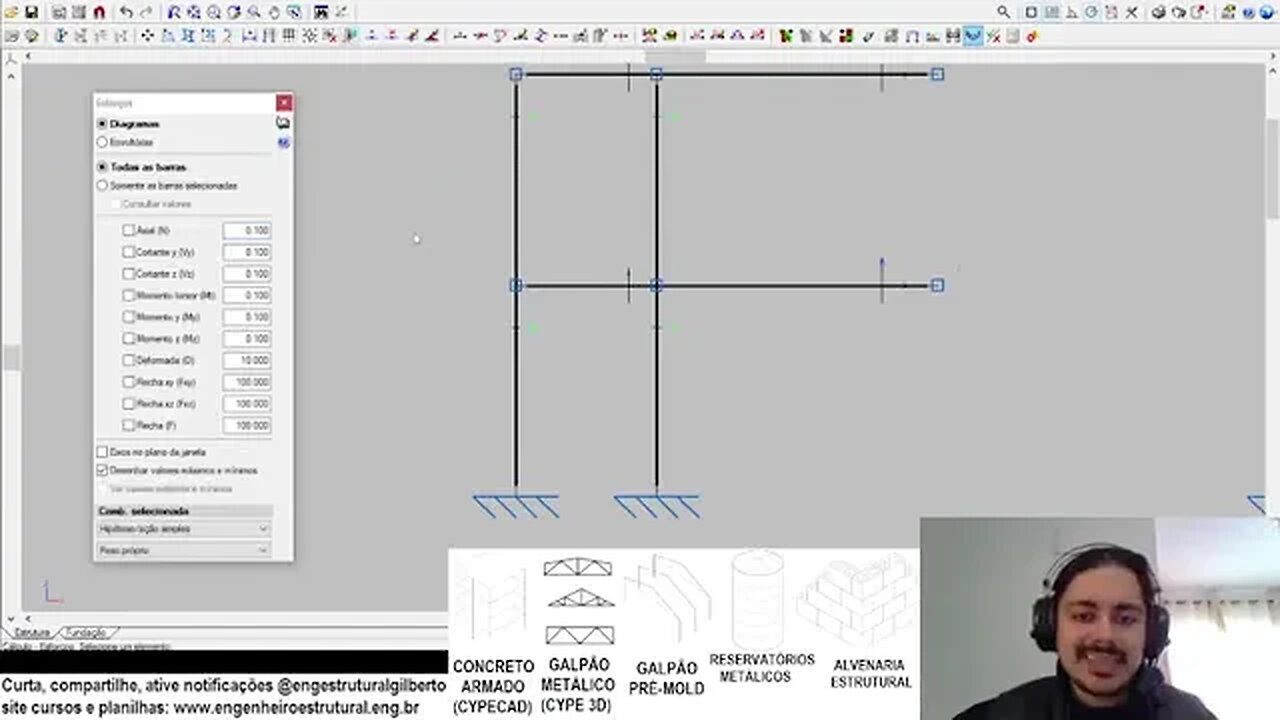 O problema de pilares tracionados