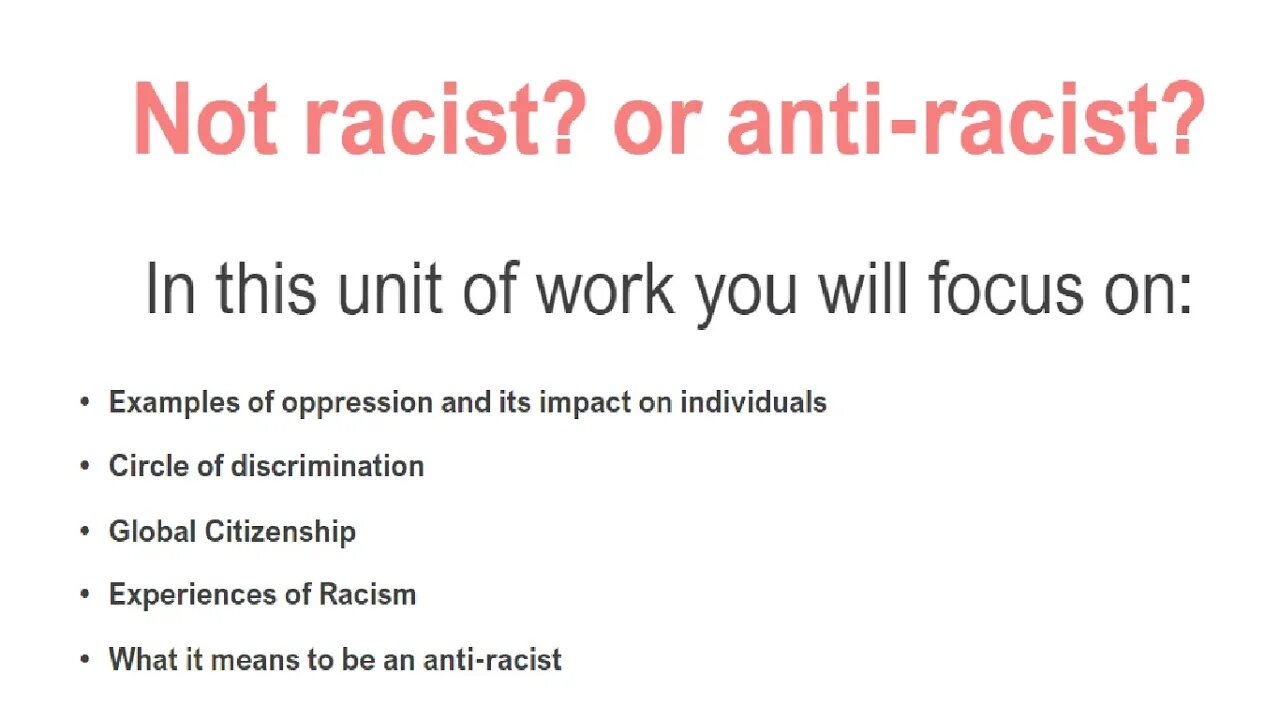 Anti racist "resources" are a trojan horse to usher in CRT