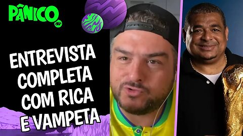 Assista à entrevista com Rica Perrone e Vampeta na íntegra