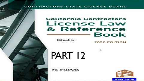 2022 NEW California Contractors License Study Guide (Law & Business) Part 12