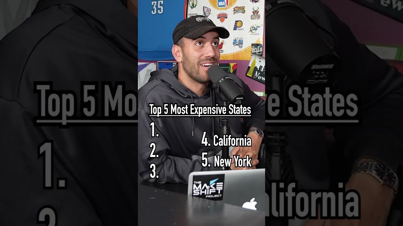 The MOST EXPENSIVE STATES to Live in in the USA! #shorts #top5 #expensive #realestate #costofliving