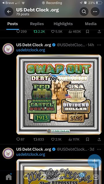 US Debt Clock 24/10/2024