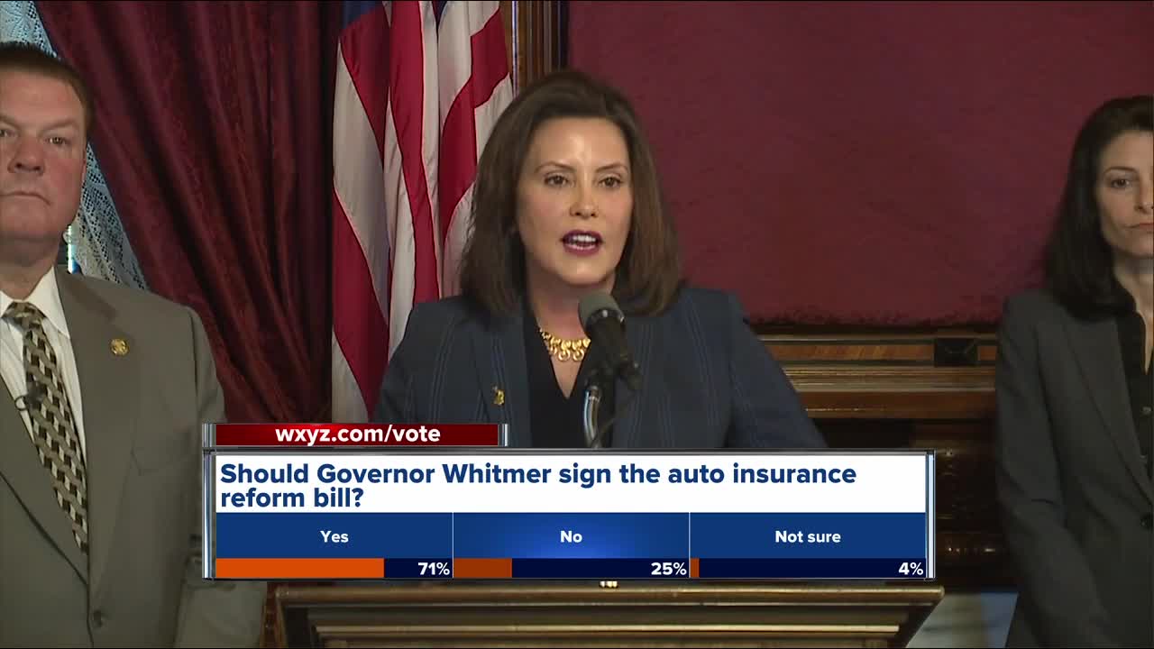 Whitmer says House bill cutting auto insurance rates doesn't meet her standards