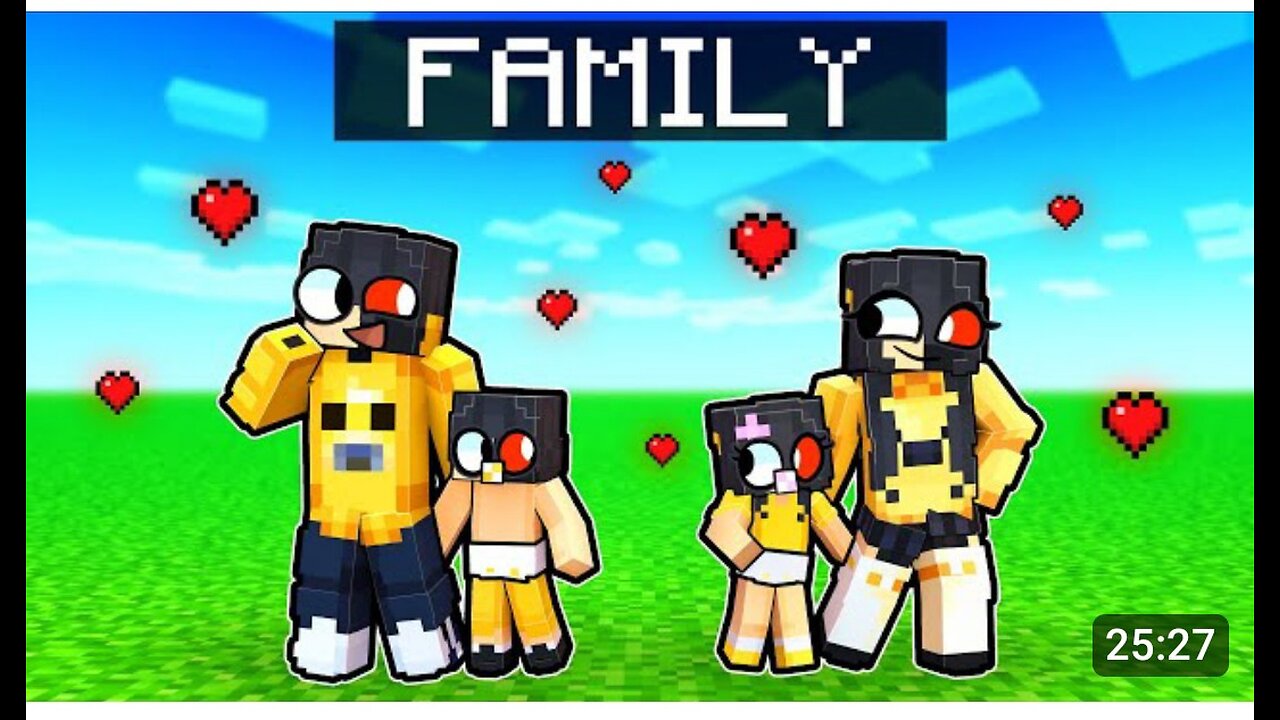 Having an Minecraft! EthoBot family in Minecraft