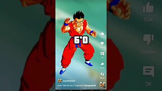 Goku height #shorts #dragonball #dragonballz #dragonballsuper #dbz #goku #gokublack #vegeta #gohan