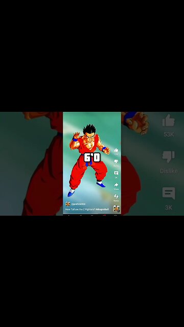 Goku height #shorts #dragonball #dragonballz #dragonballsuper #dbz #goku #gokublack #vegeta #gohan