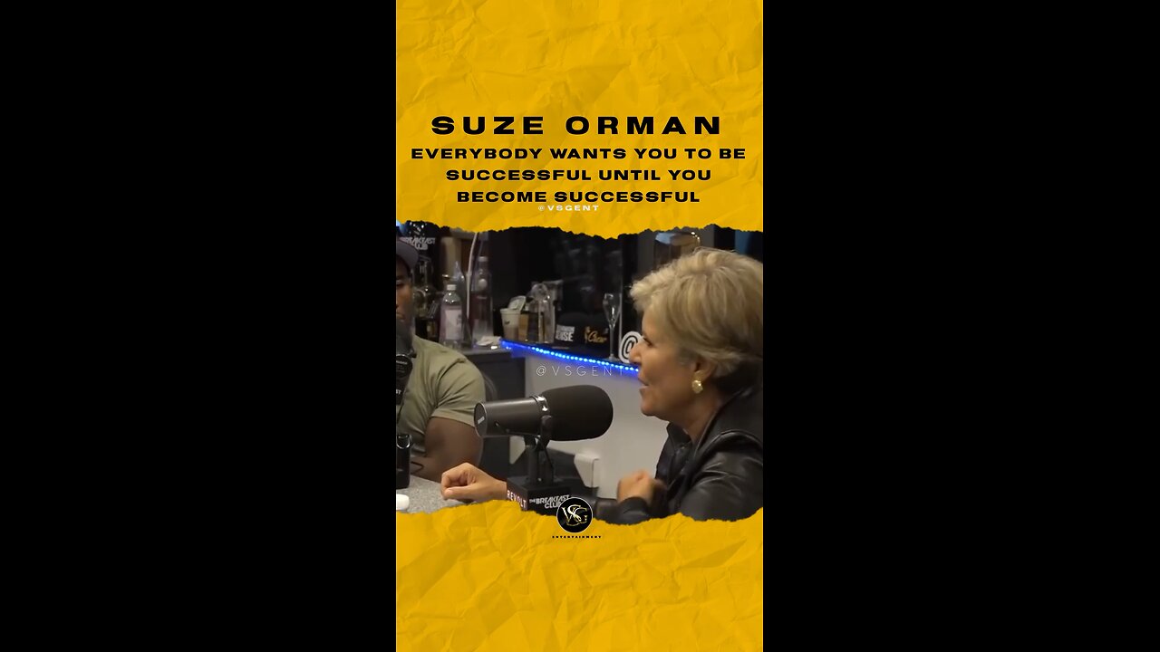 @therealsuzeorman Everybody wants you to be successful until you are successful