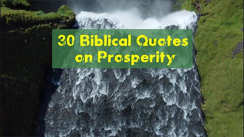 30 Biblical Quotes on Prosperity (2nd ed)