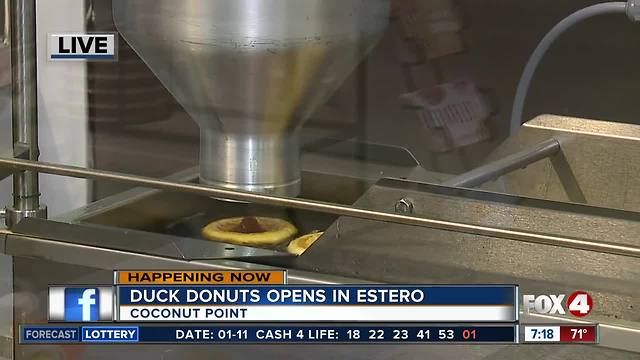 Duck Donuts opens in Estero - 7am live report