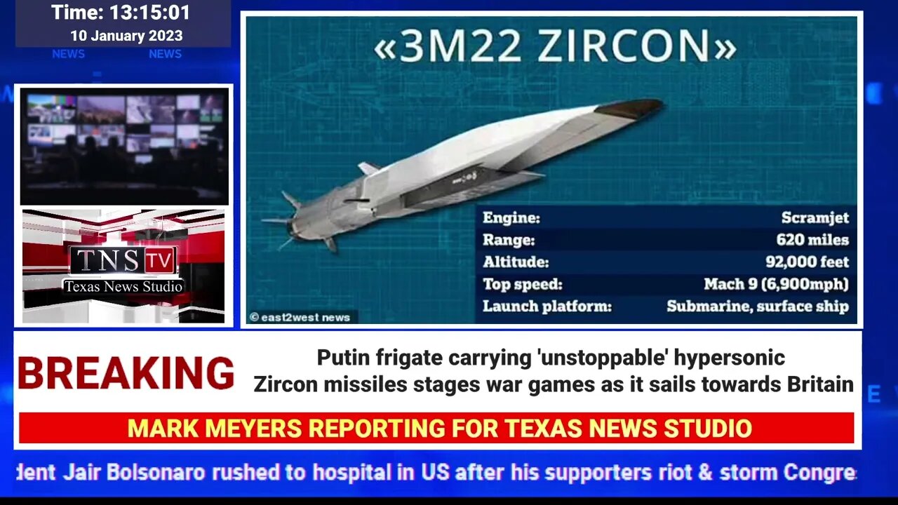 Putin frigate carrying Unstoppable hypersonic Zircon missiles stages war games sails towards Britain