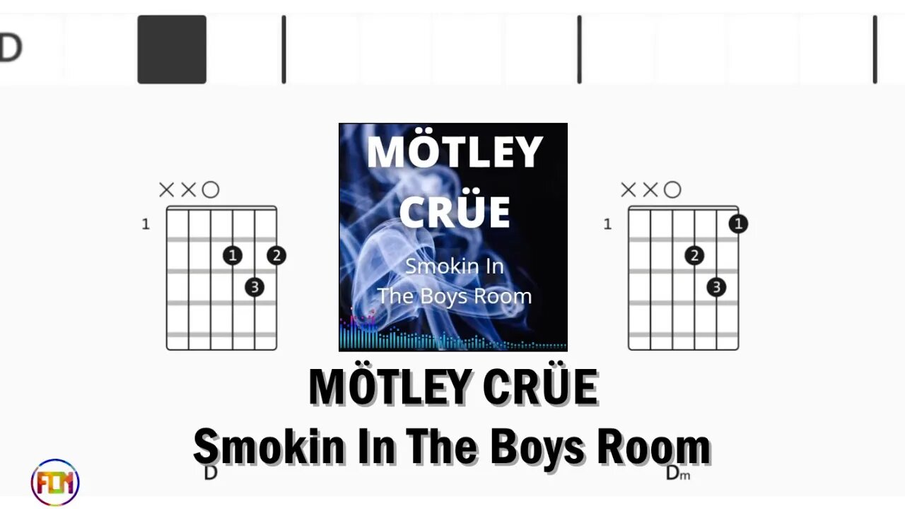 MÖTLEY CRÜE Smokin In The Boys Room - FCN Guitar Chords & Lyrics HD