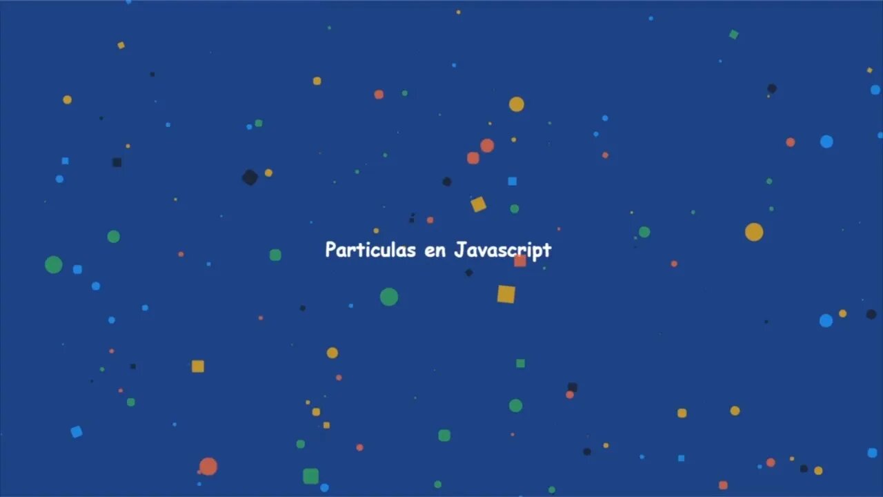 Como crear partículas en JavaScript para paginas en navidad