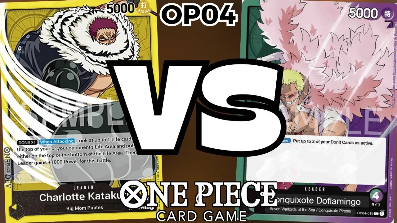 YOU WON'T BELIEVE HOW THIS GAME ENDED!! Katakuri VS Doflamingo (OP04) Gameplay | One Piece Card Game