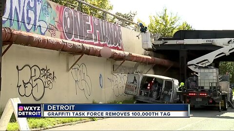 City of Detroit removes 100,000th graffiti tag