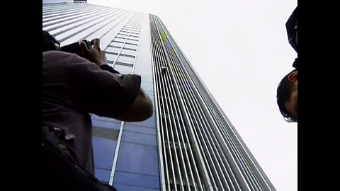 Spiderman Climbs Jakarta High-Rise