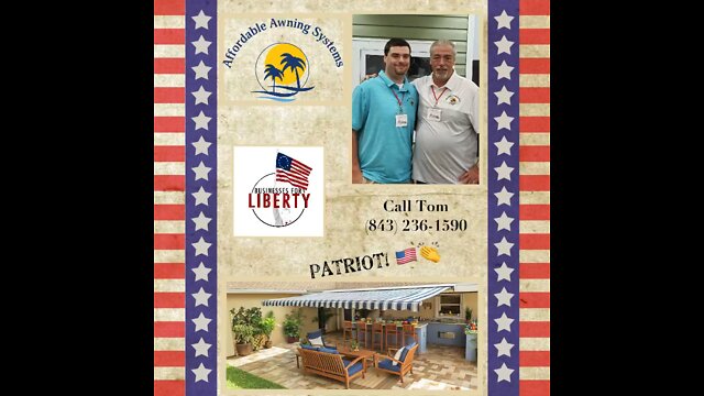 PATRIOTS do business with Tom Barnaba and Affordable Awning Systems in Myrtle Beach, SC!! 🇺🇸👏🗽