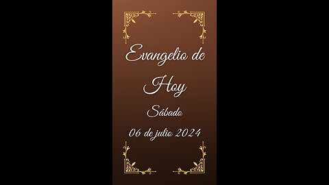 🟠EVANGELIO DE HOY 🎬🎙 MATEO (9, 14-17) 06/07/2024 SÁBADO