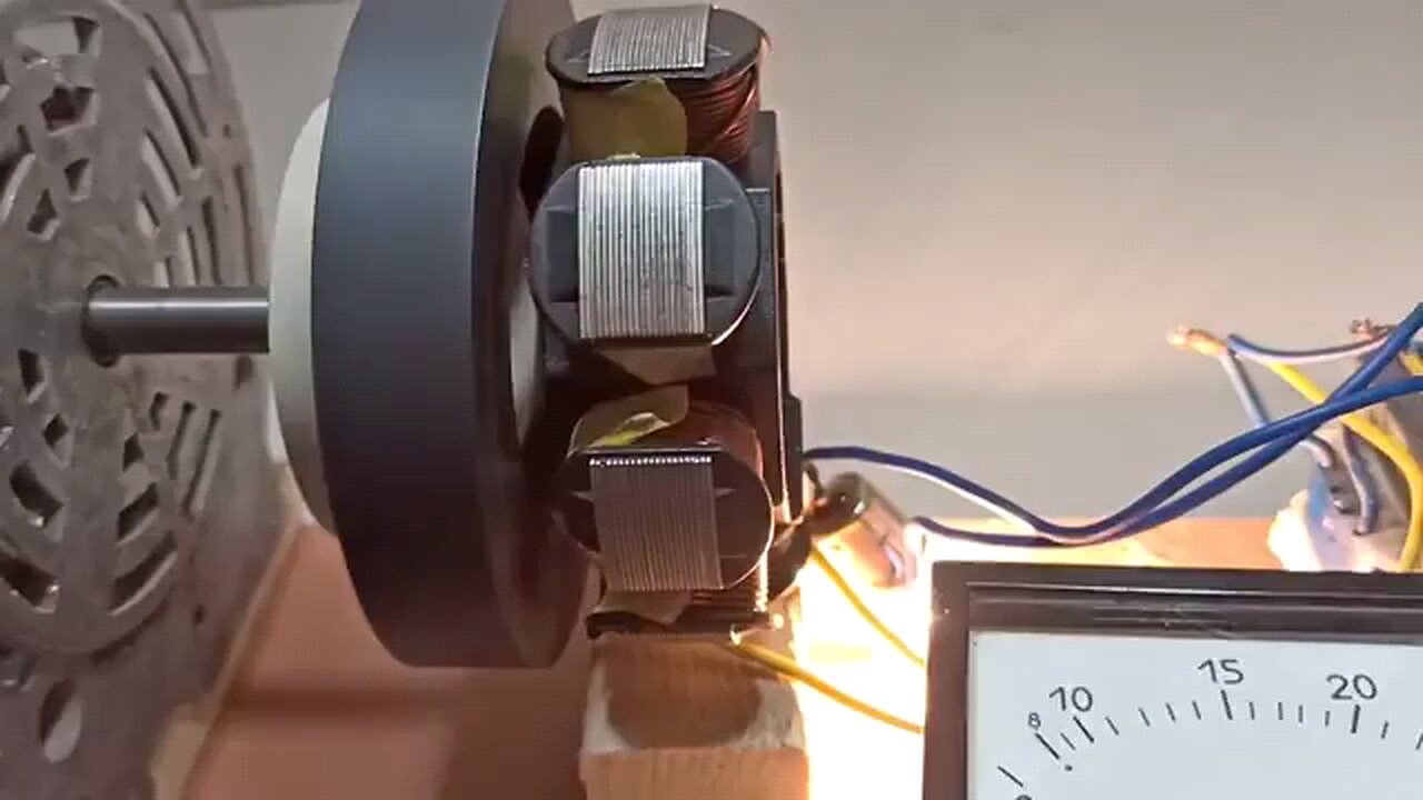 free energy generator with 14V motorcycle magnet coil