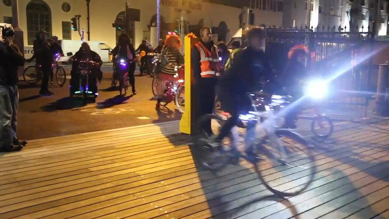 Illuminated Bicycles Hastings Pier