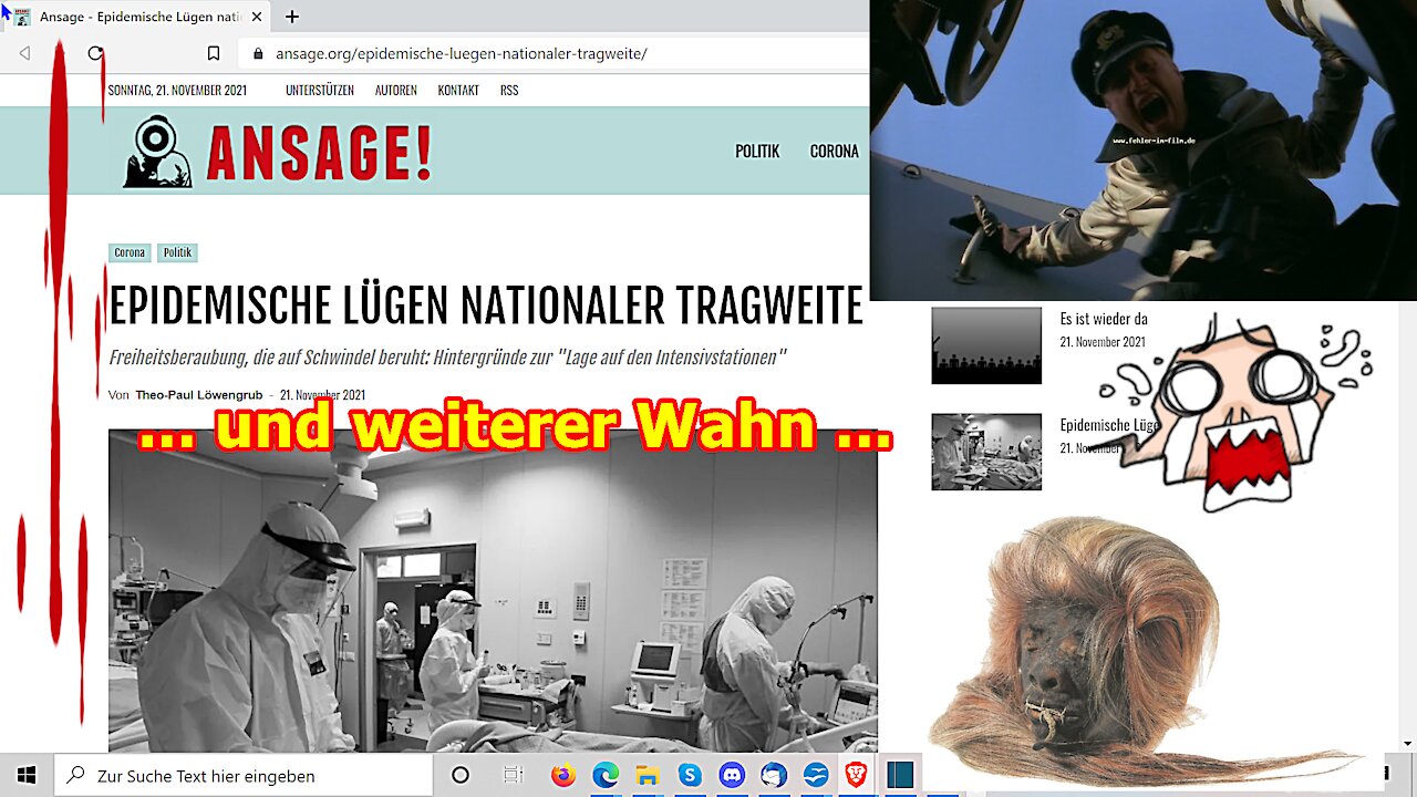 „Epidemische Lügen nationaler Tragweite und weiterer Wahn!!!“ ...