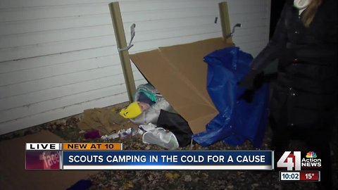 Belton Boy Scouts camp in cold for a cause