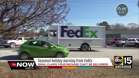 FedEx warning about fake email scam