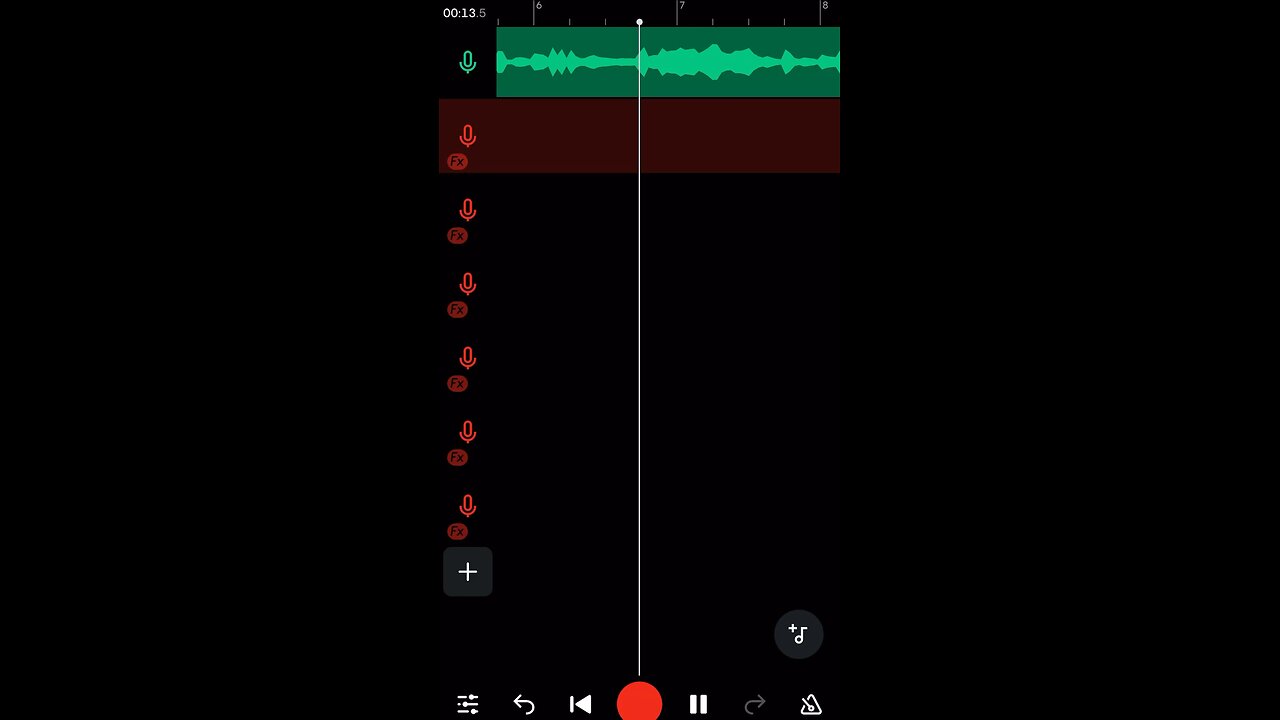 Making a hook for my new song on BandLab using iPhone headphones.