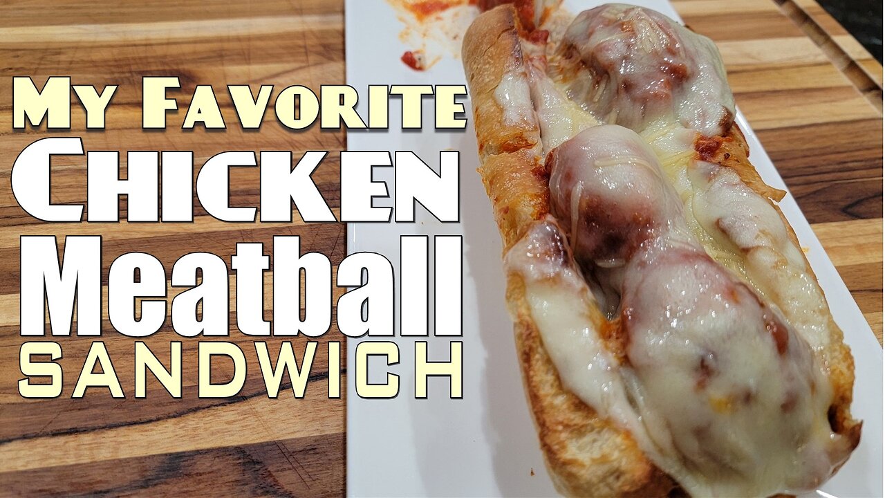 The Best Meatball Sandwich I've ever eaten! Yes, Those are chicken meatballs!