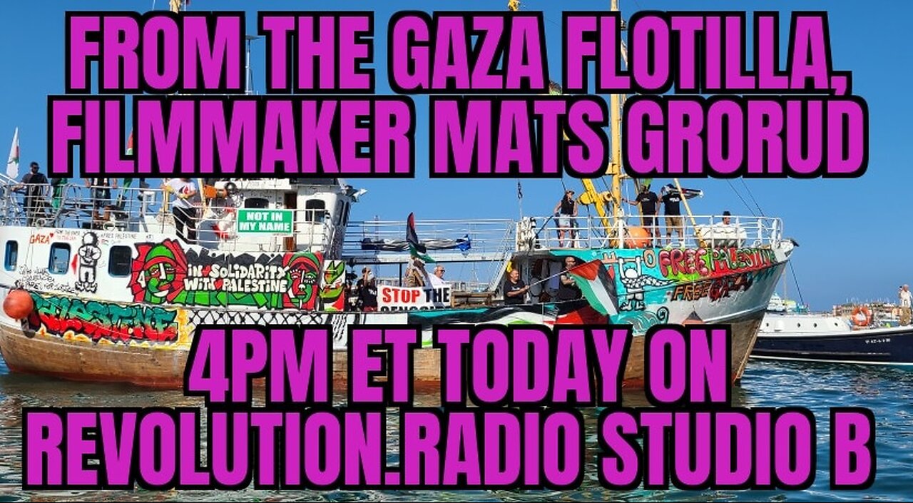 Filmmaker MATS GRORUD from the GAZA FLOTILLA