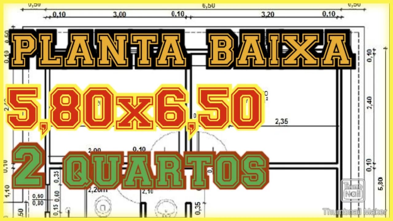 planta baixa 5,80x6,50 (37 metros quadrados)