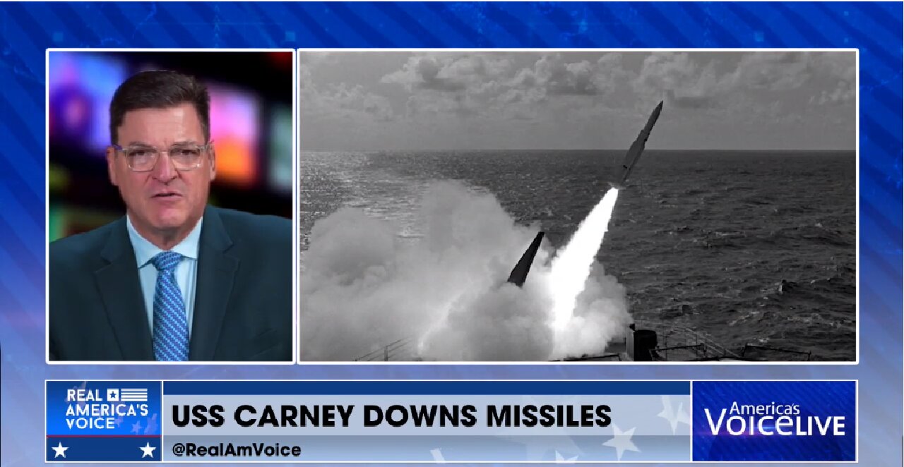 USS CARNEY DOWNS MISSILES