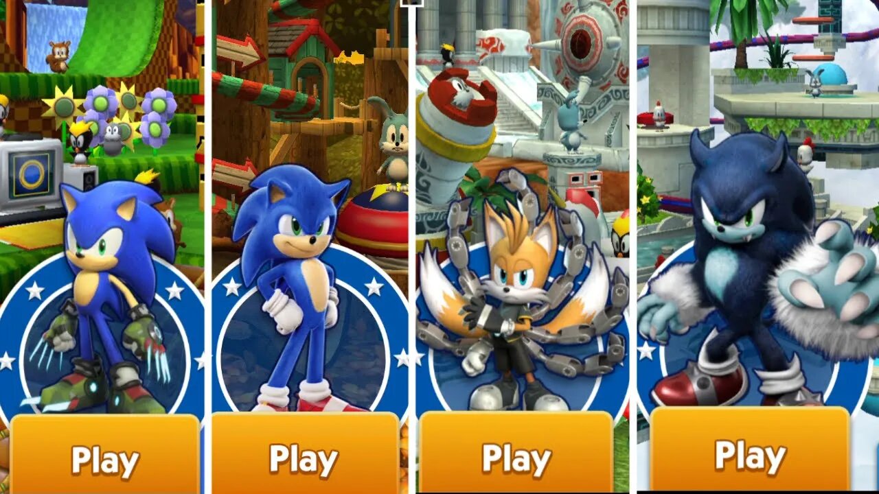 Boscage Maze Sonic VS Movie Sonic VS Tails nine Sonic VS Werehog Sonic I Sonic Dash