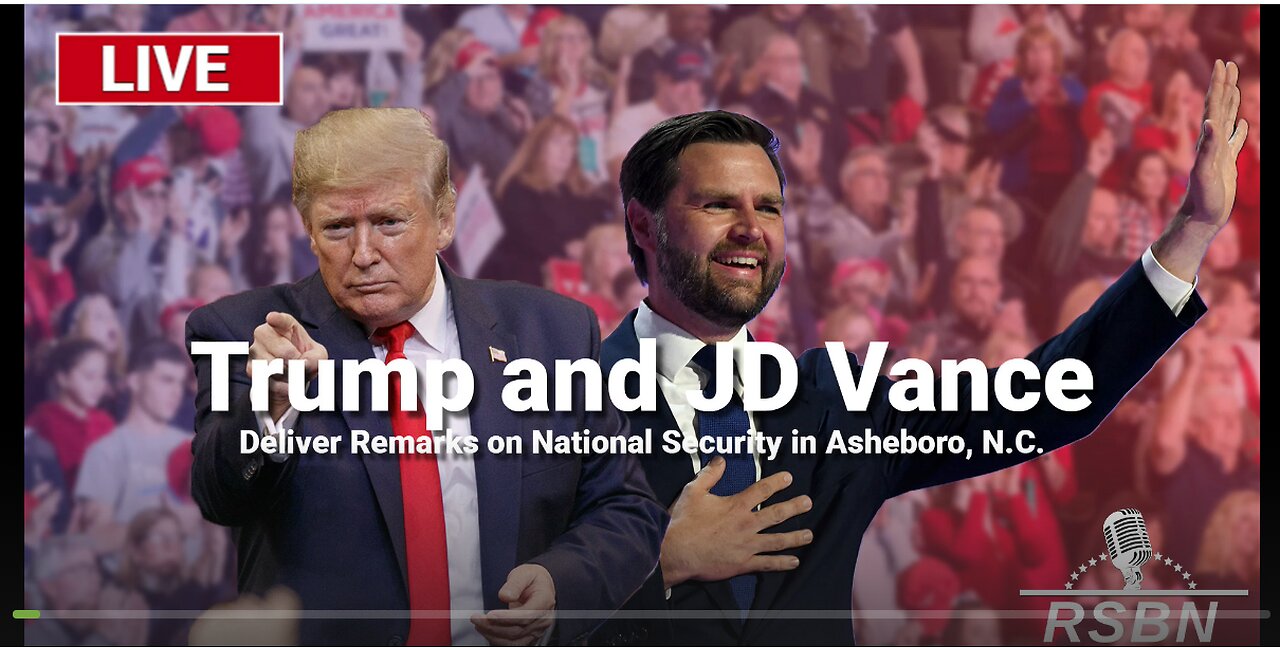 LIVE: Trump and Vance Deliver Remarks on National Security in Asheboro, N.C. - 8/21/2024