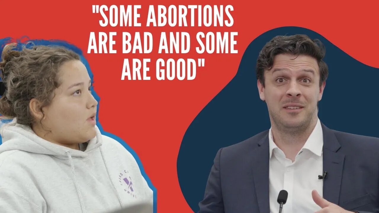 Debating Student Saying "Abortions are sometimes GOOD"