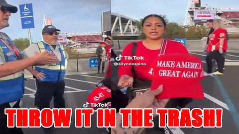 SHOCKING video shows 49ers fans BARRED entry to game vs Cowboys over MAGA HAT!