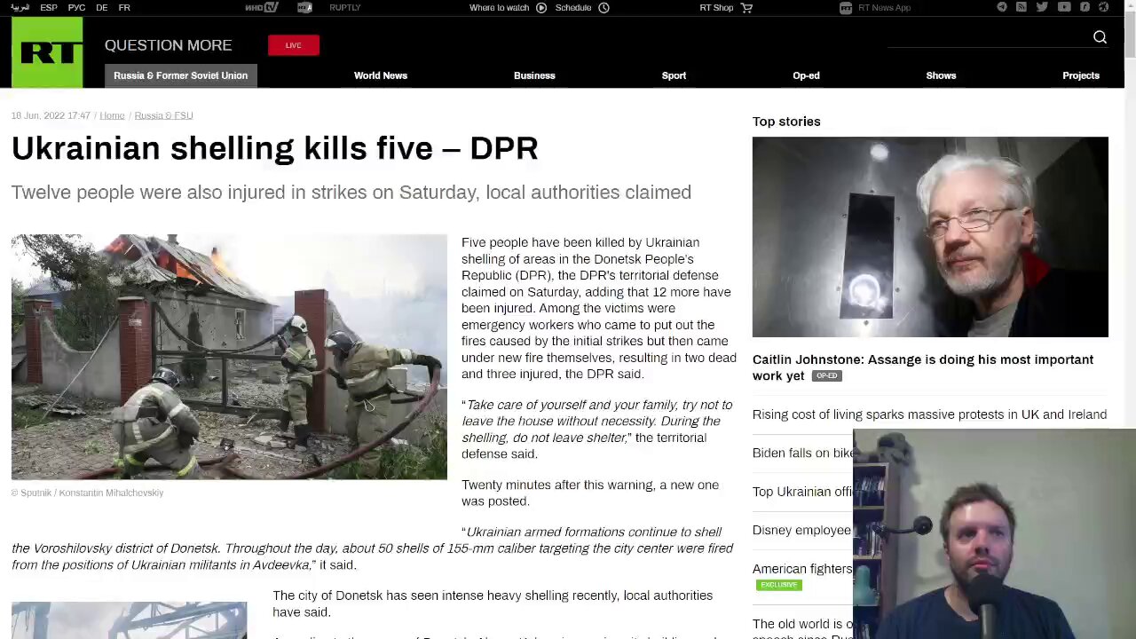 Ukrainian shelling kills five in wake of Kiev's declaration to "liberate" Crimea